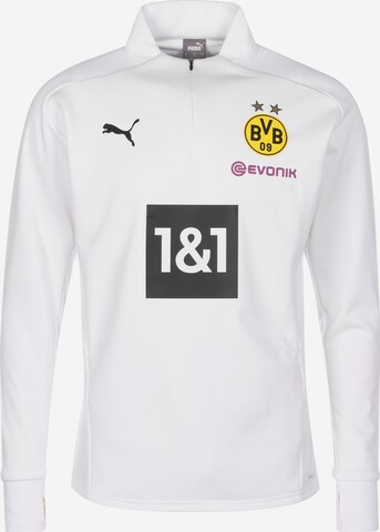 PUMA Sweatshirt 'Borussia Dortmund' in Weiß: predná strana