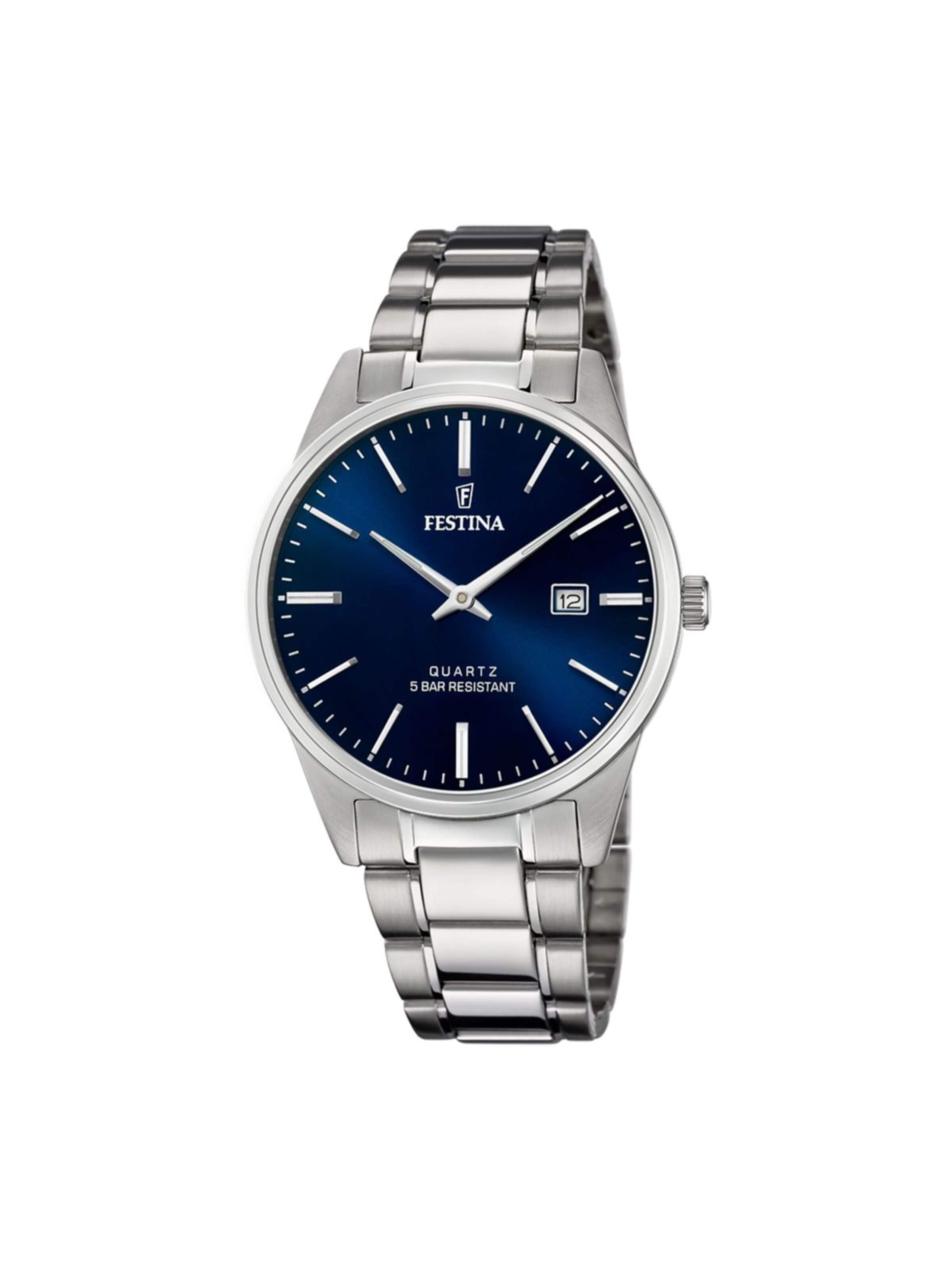 Montre à affichage analogique 'Acero Clasico' FESTINA en bleu : devant