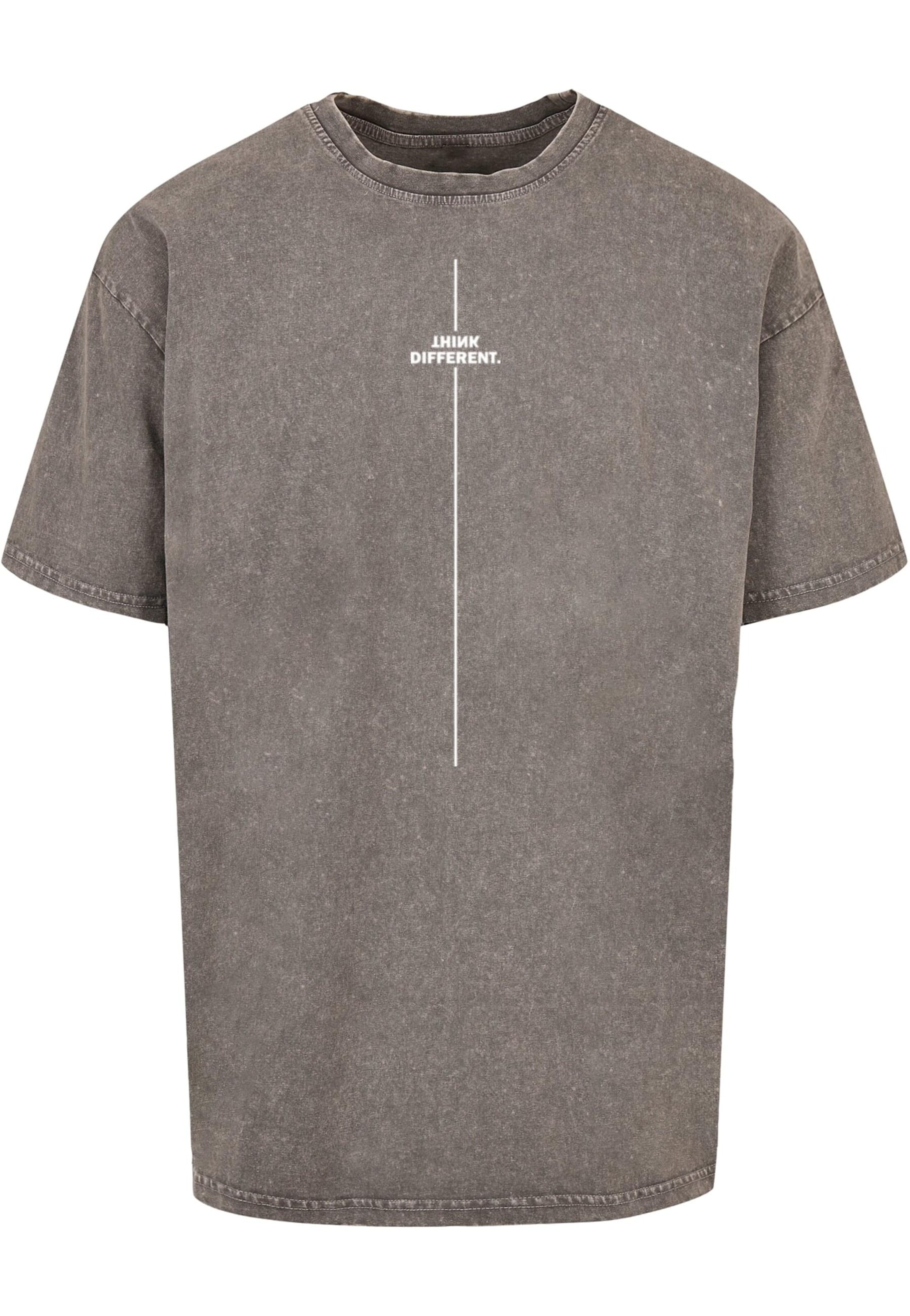 Merchcode Shirt 'Think Different' in Grey: front