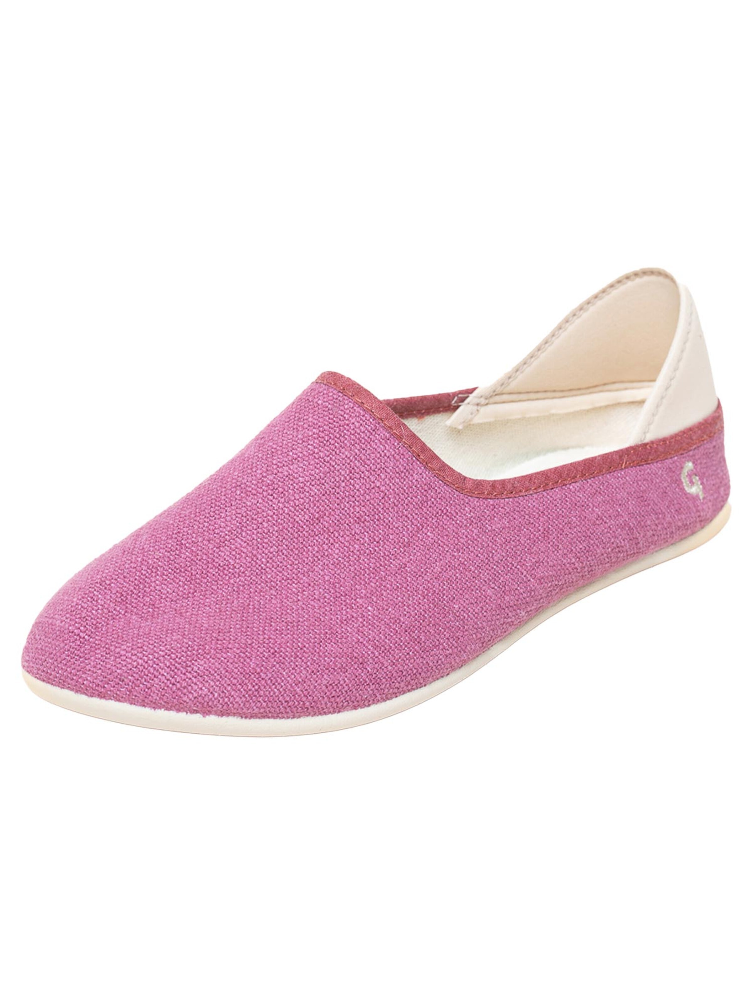 Gottstein Slippers 'Linen Slip-On' in Pink