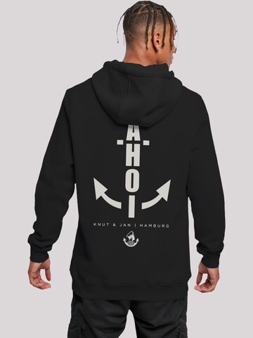 Sweat-shirt 'Ahoi Anker Knut & Jan Hamburg' F4NT4STIC en noir : devant