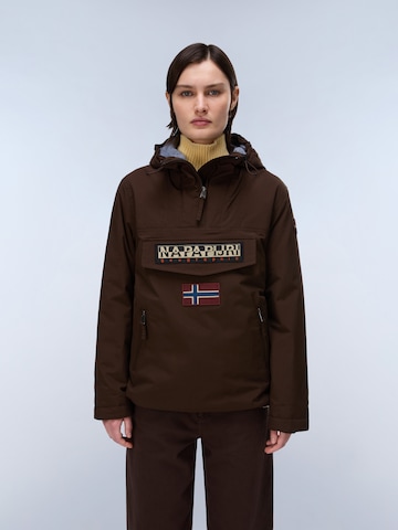 Veste fonctionnelle 'Rainforest' NAPAPIJRI en marron : devant
