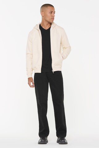 Harlem Soul Zip-Up Hoodie in Beige