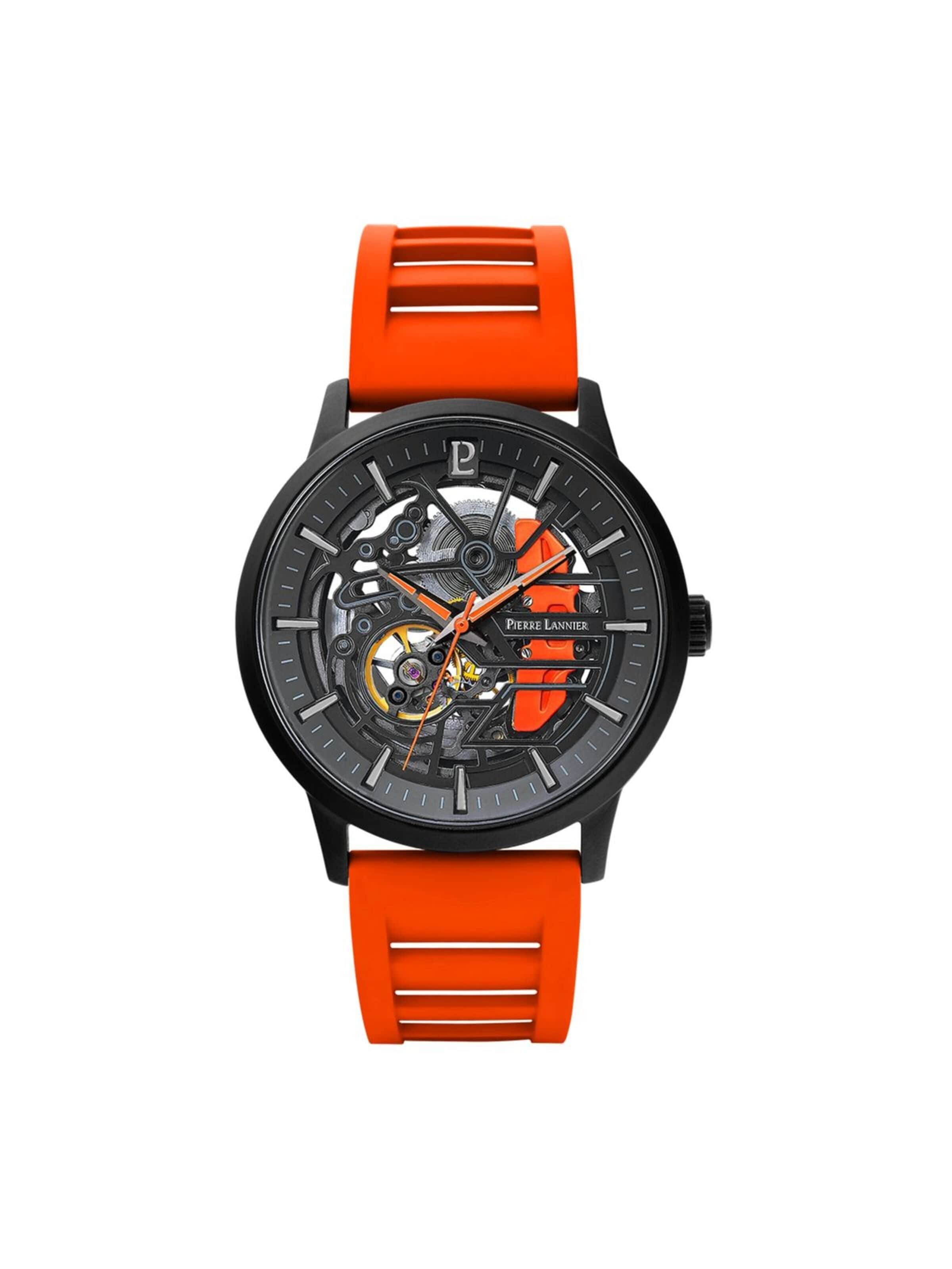 Pierre Lannier Analoguhr‌‌‌‌‌ in Orange: Vorderseite
