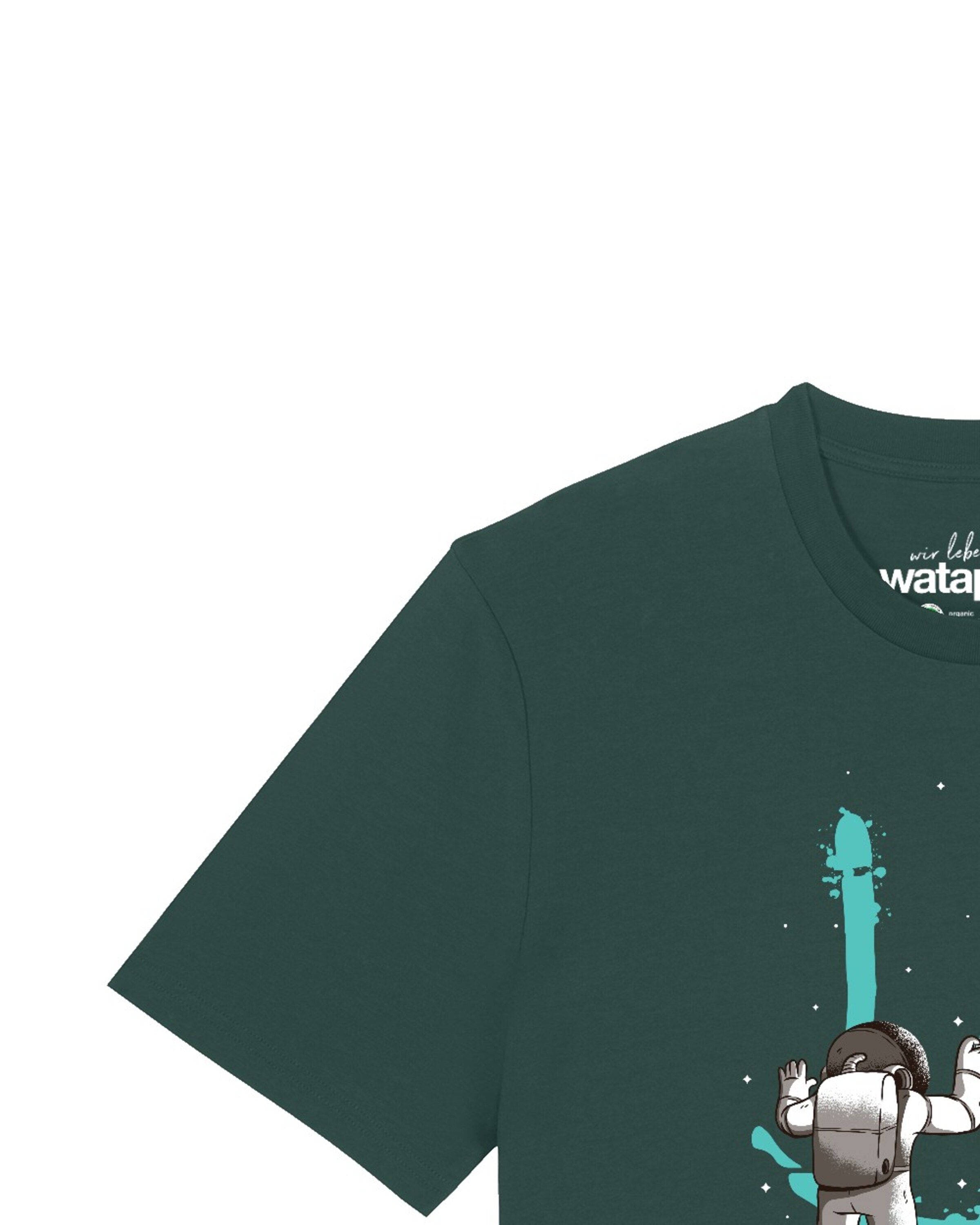 T-Shirt ' Graffiti Astronaut ' Watapparel en vert
