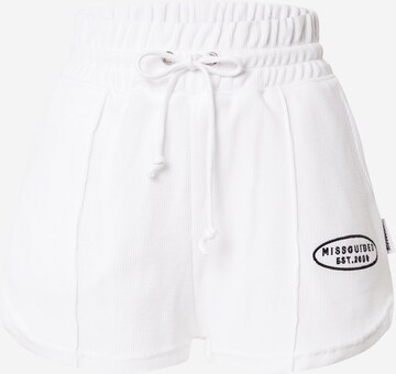 regular Pantaloni di Missguided in bianco: frontale