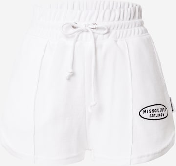 Missguided Kalhoty – bílá: přední strana