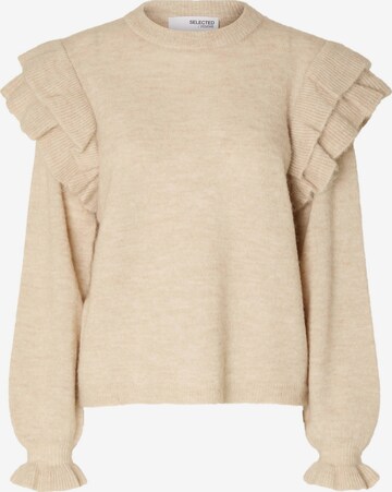 SELECTED FEMME Sweater in Beige: front