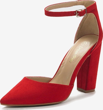 Dream Pairs Pumps in Red: front