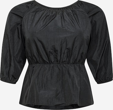 Missguided Plus Blouse in Black: front