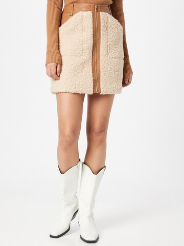 River Island Skirt in Beige: front