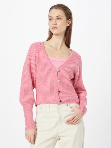 ONLY Gebreid vest 'ALLIE' in Roze: voorkant