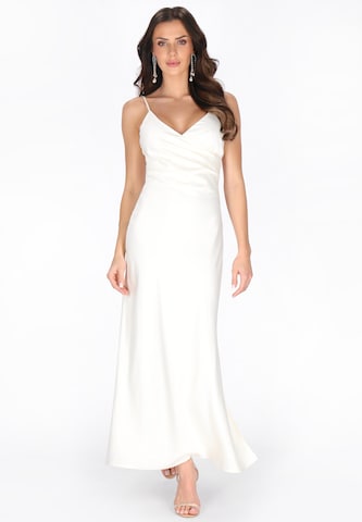 faina - Vestido de festa 'Festive' em branco: frente