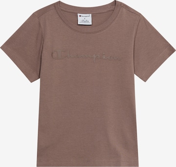 T-Shirt Champion en marron : devant