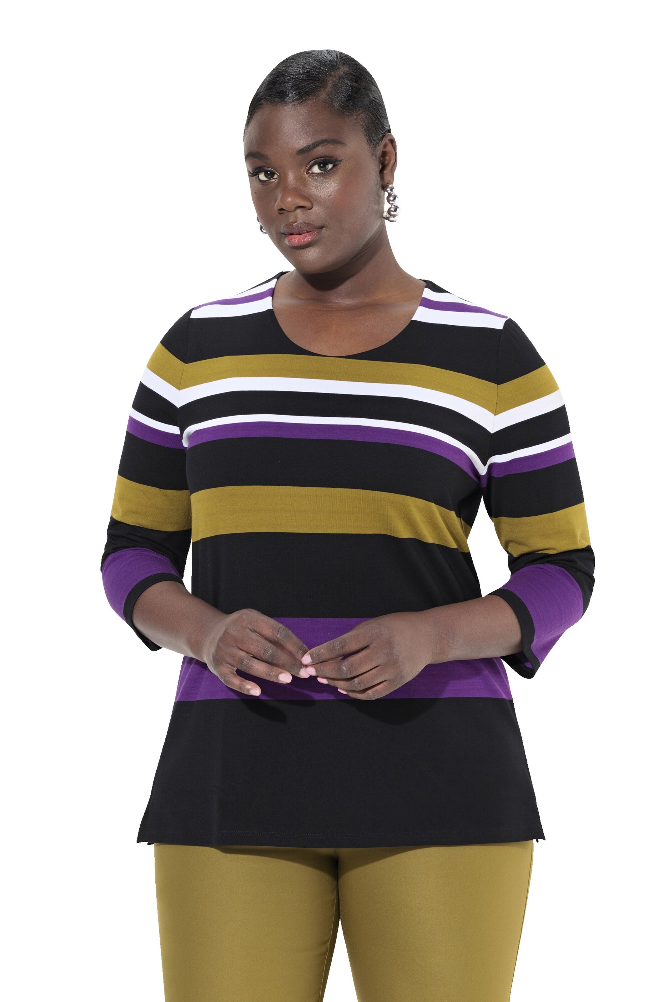 Ulla Popken Shirt in Black: front