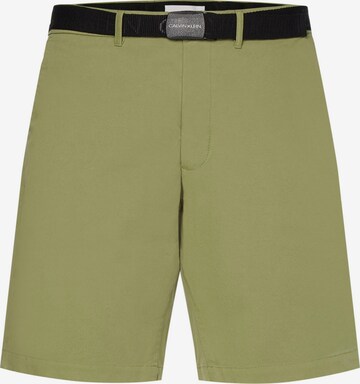 Calvin Klein Regular Chino Pants in Green: front