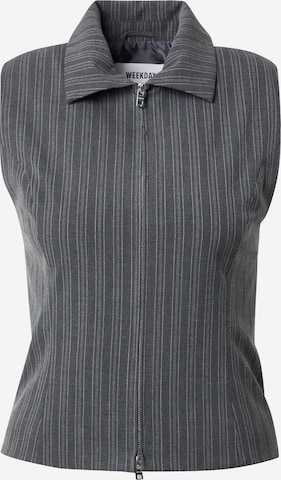 WEEKDAY Vest 'Fuji' in Grey: front