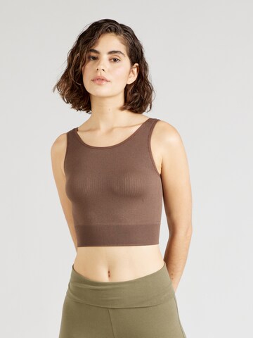 ONLY PLAY Sports Top 'ONPJAIA' in Brown: front