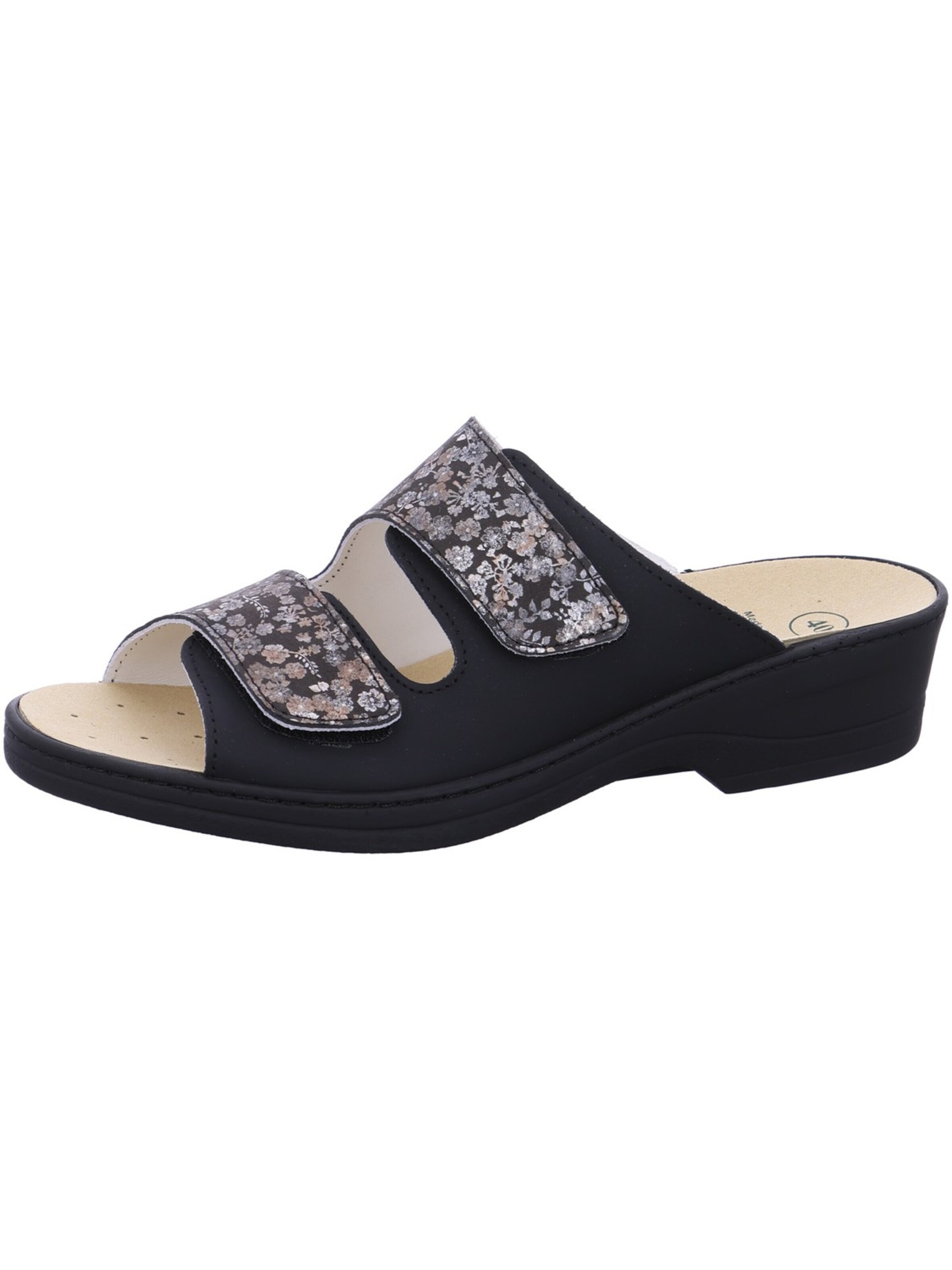 ALGEMARE Mules in Black: front