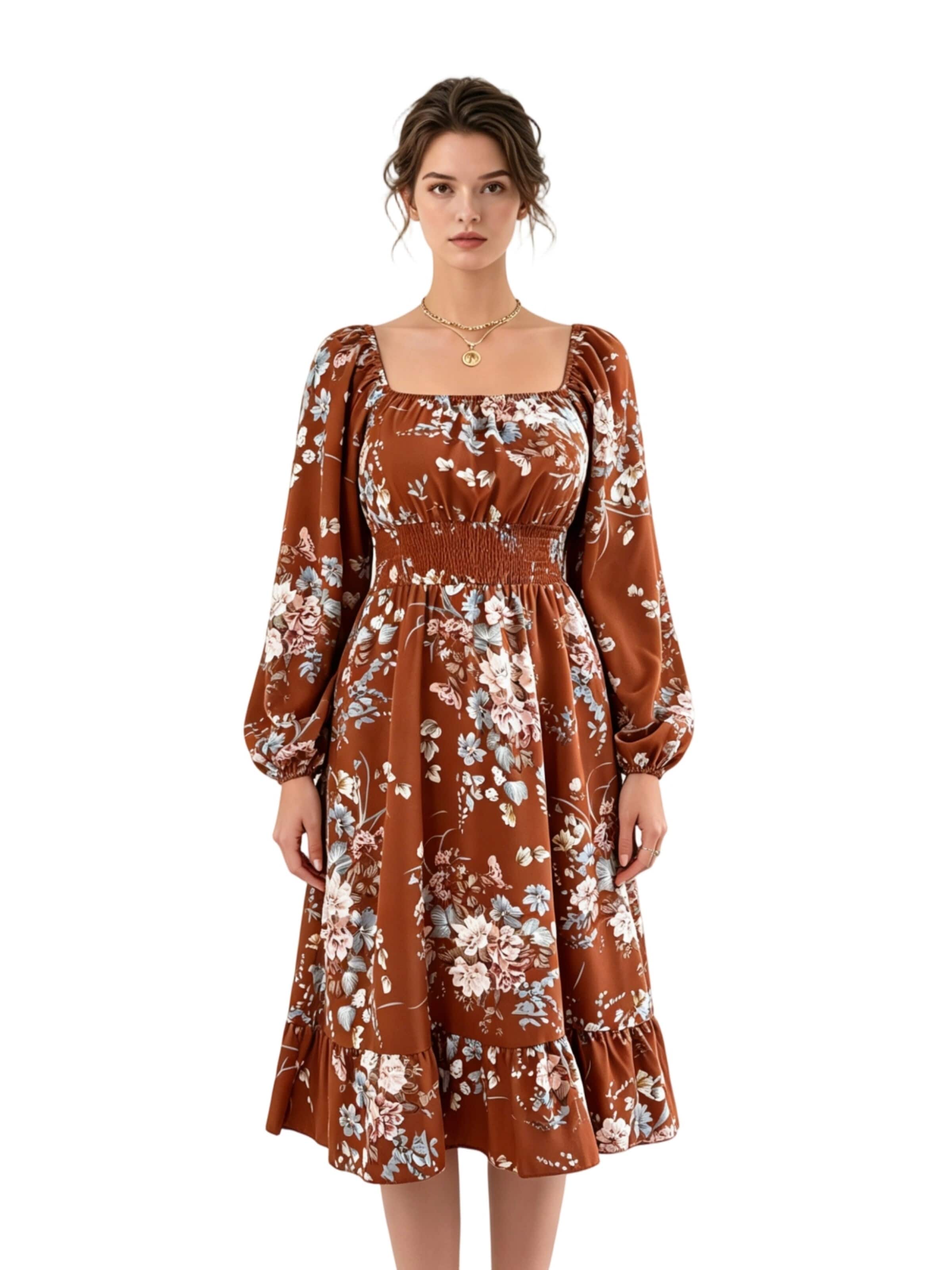 Yesfashion Kleid‌‌‌‌‌‌‌‌ in Braun: Vorderseite