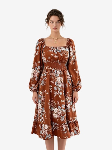 Yesfashion Kleid in Braun: Vorderseite