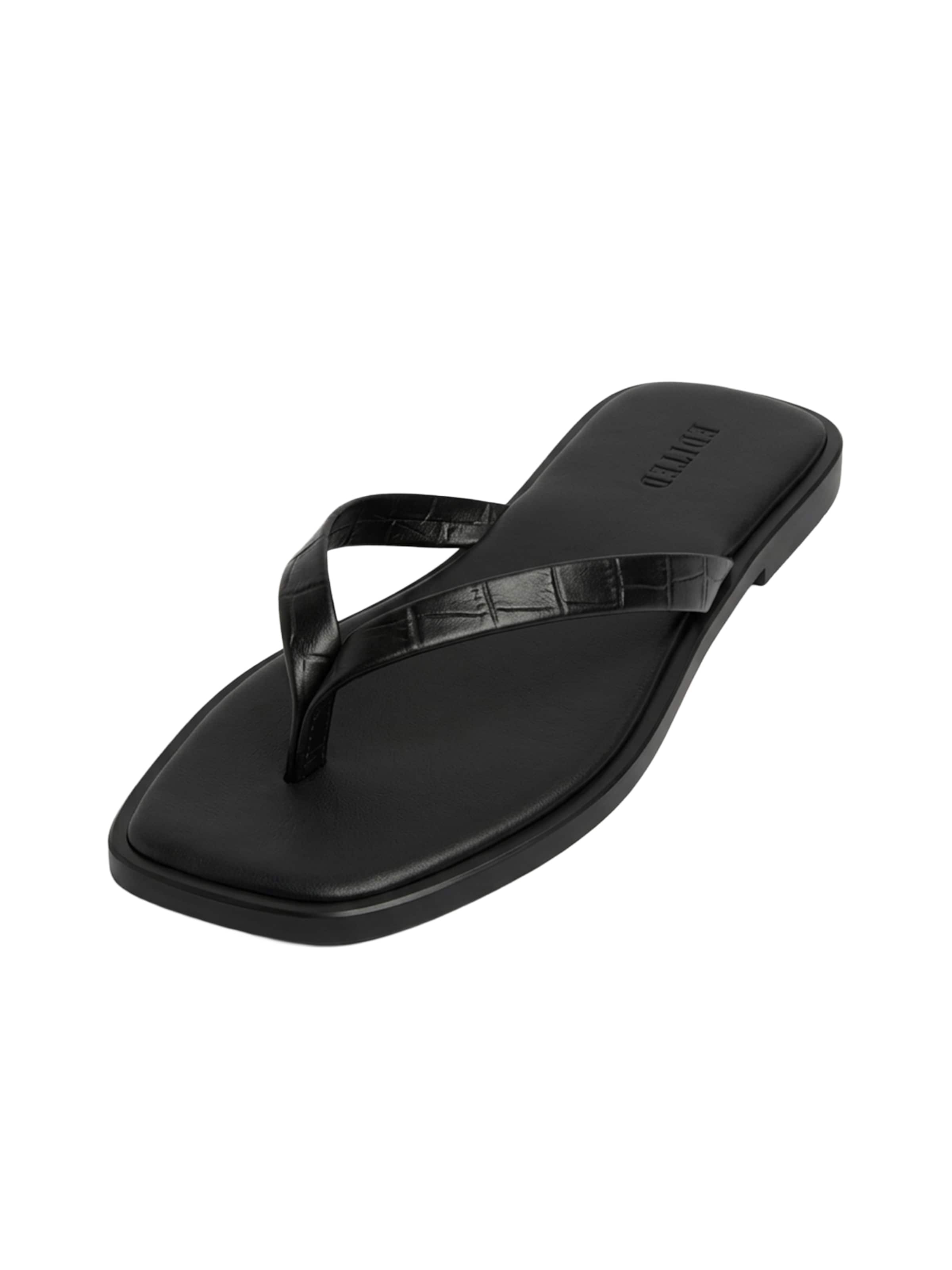 EDITED Sandale 'Willow' in Schwarz: Vorderseite