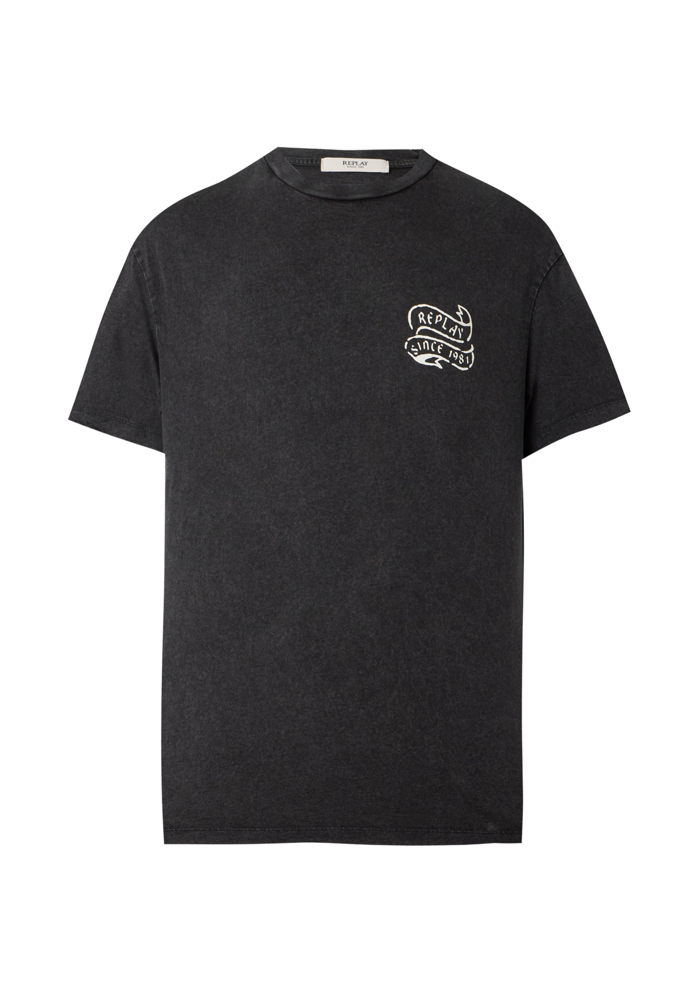 REPLAY - Camiseta en negro: frente