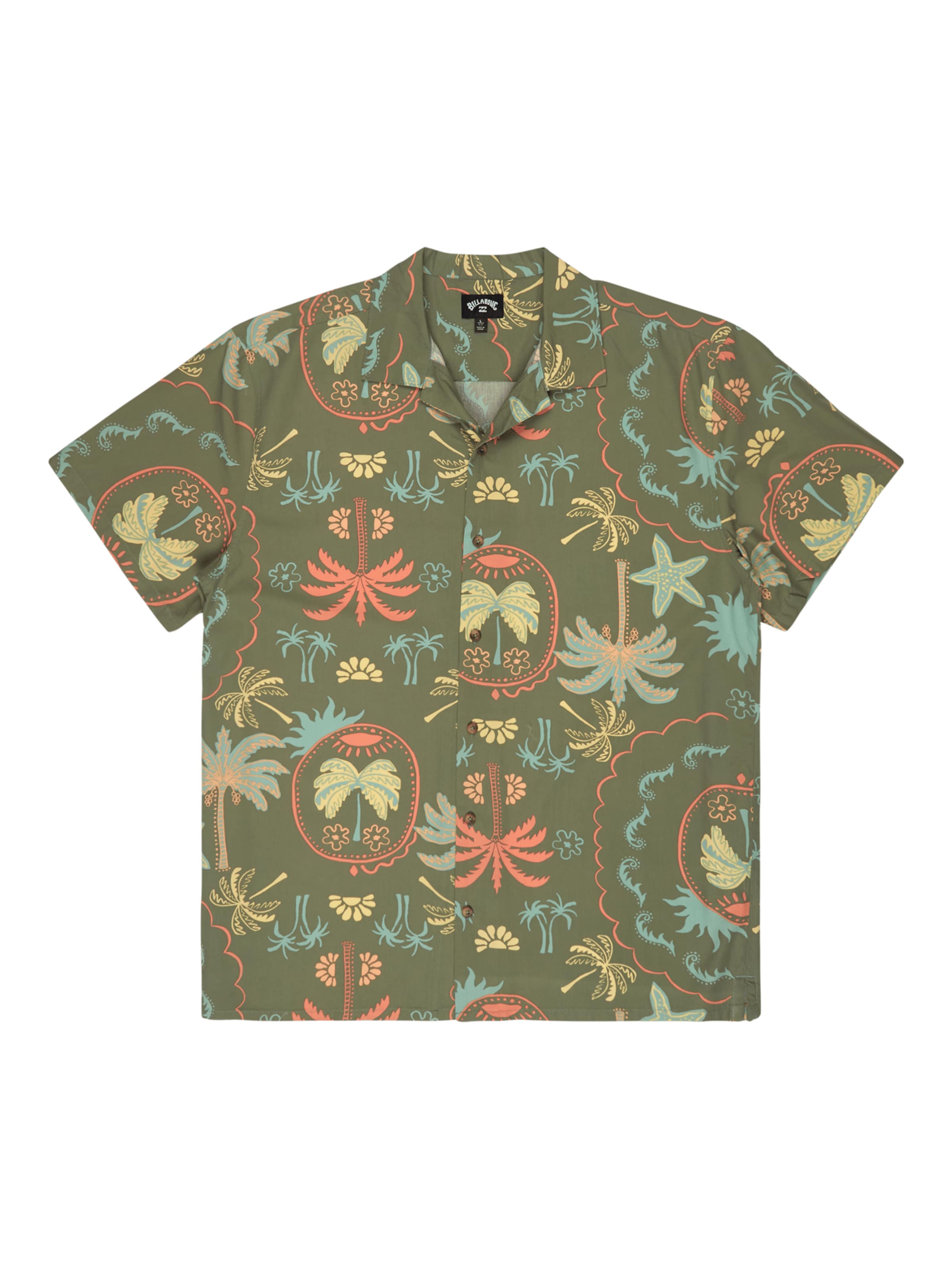 BILLABONG Button Up Shirt 'Vacay' in Green: front