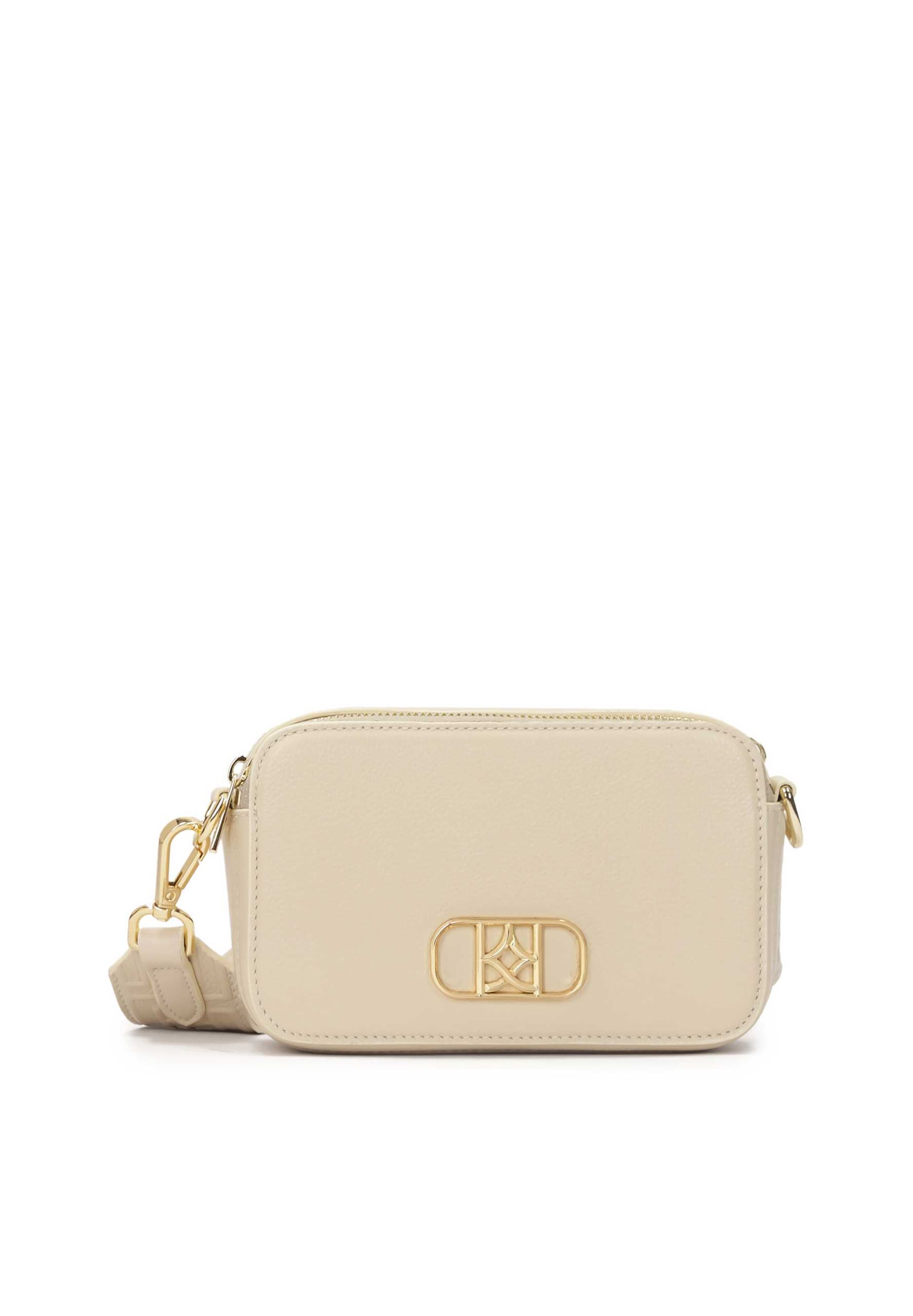 Kazar Crossbody Bag in Beige: front