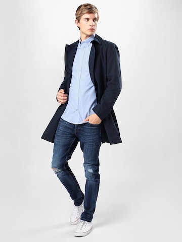 JACK & JONES Úzky strih Košeľa 'Oxford' - Modrá