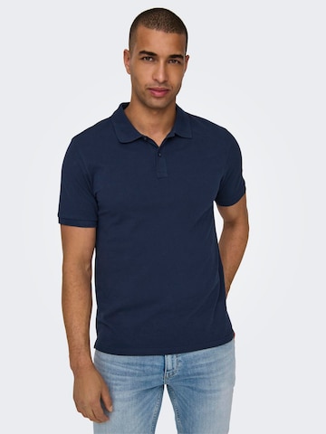 Only & Sons Shirt 'TRAY' in Blauw: voorkant