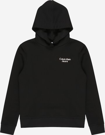 Calvin Klein Jeans Sweatshirt in Schwarz: predná strana