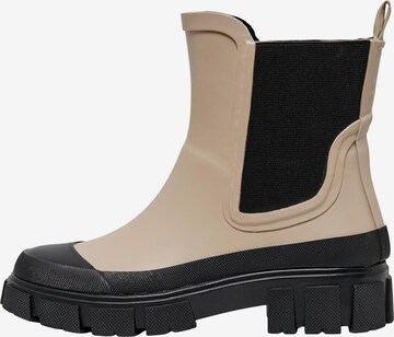 ONLY Rubber Boots in Beige: front