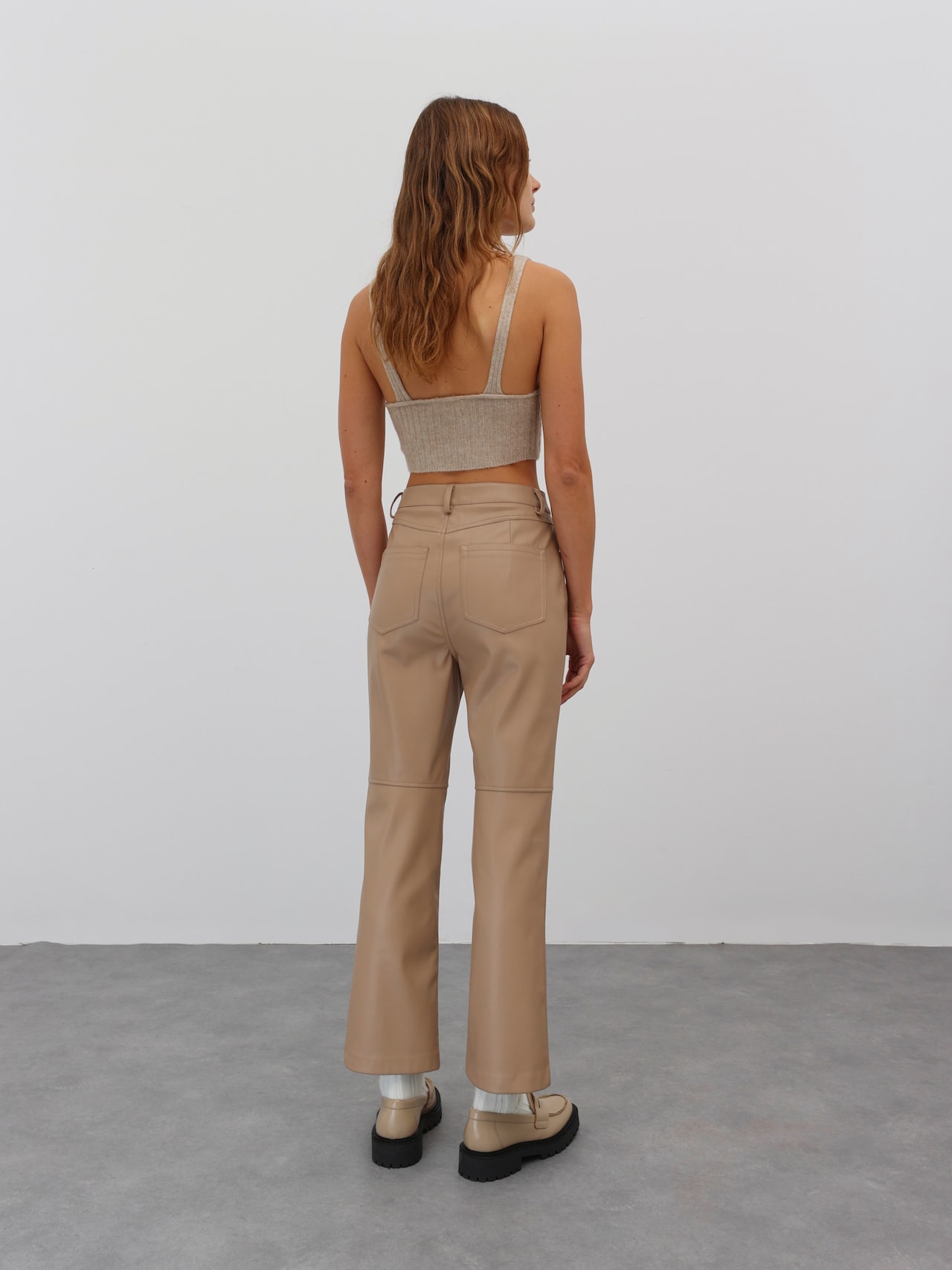 EDITED Gebreide top 'Silvia' Beige