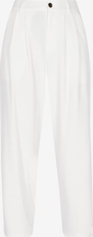 faina - Pantalón plisado en blanco: frente