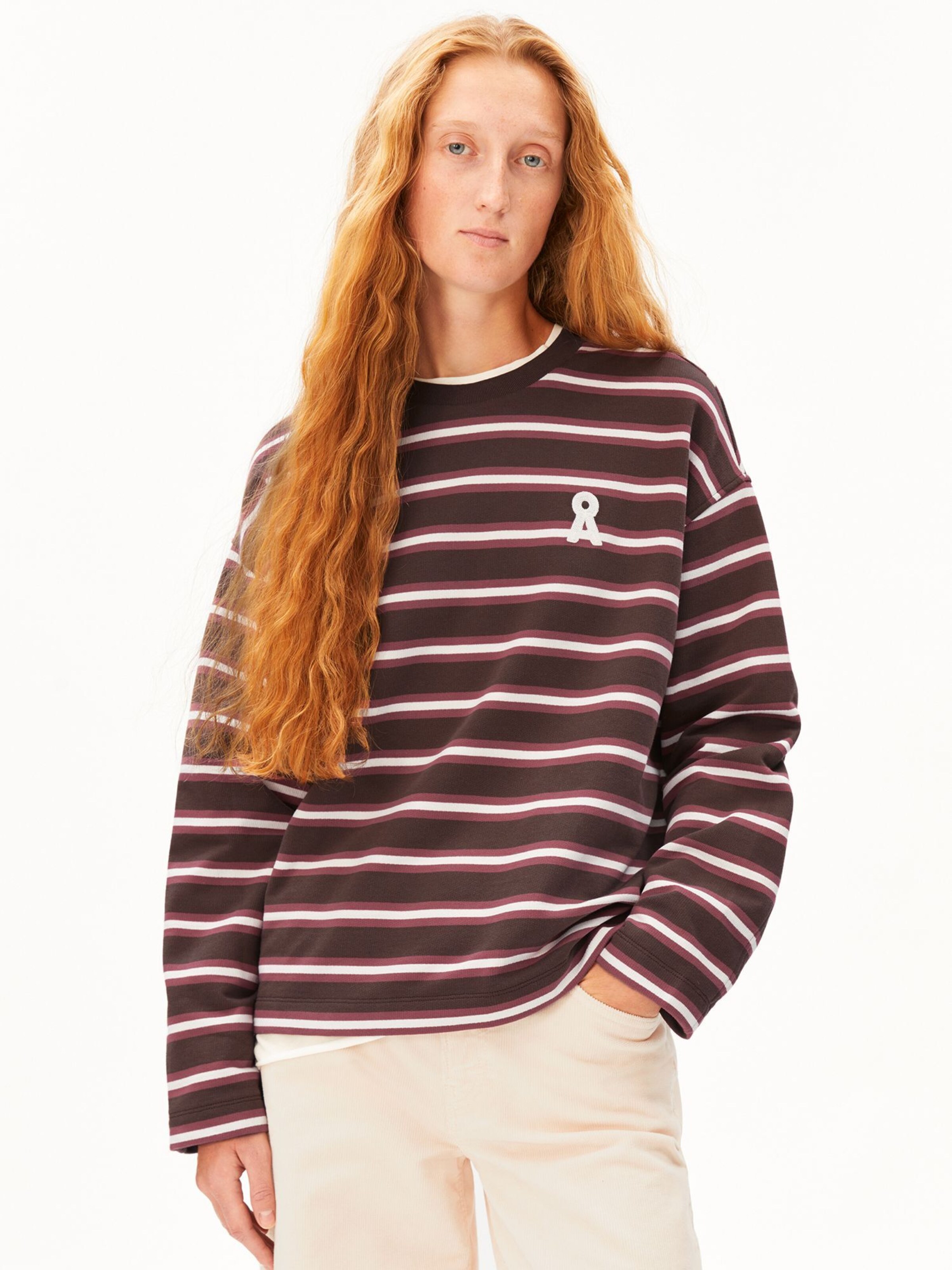 ARMEDANGELS Pullover ICONIC Å 'FRANKAA' in Braun: Vorderseite