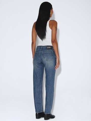 Dr. Denim Slimfit Jeans 'Straw Mid Slim' in Blauw