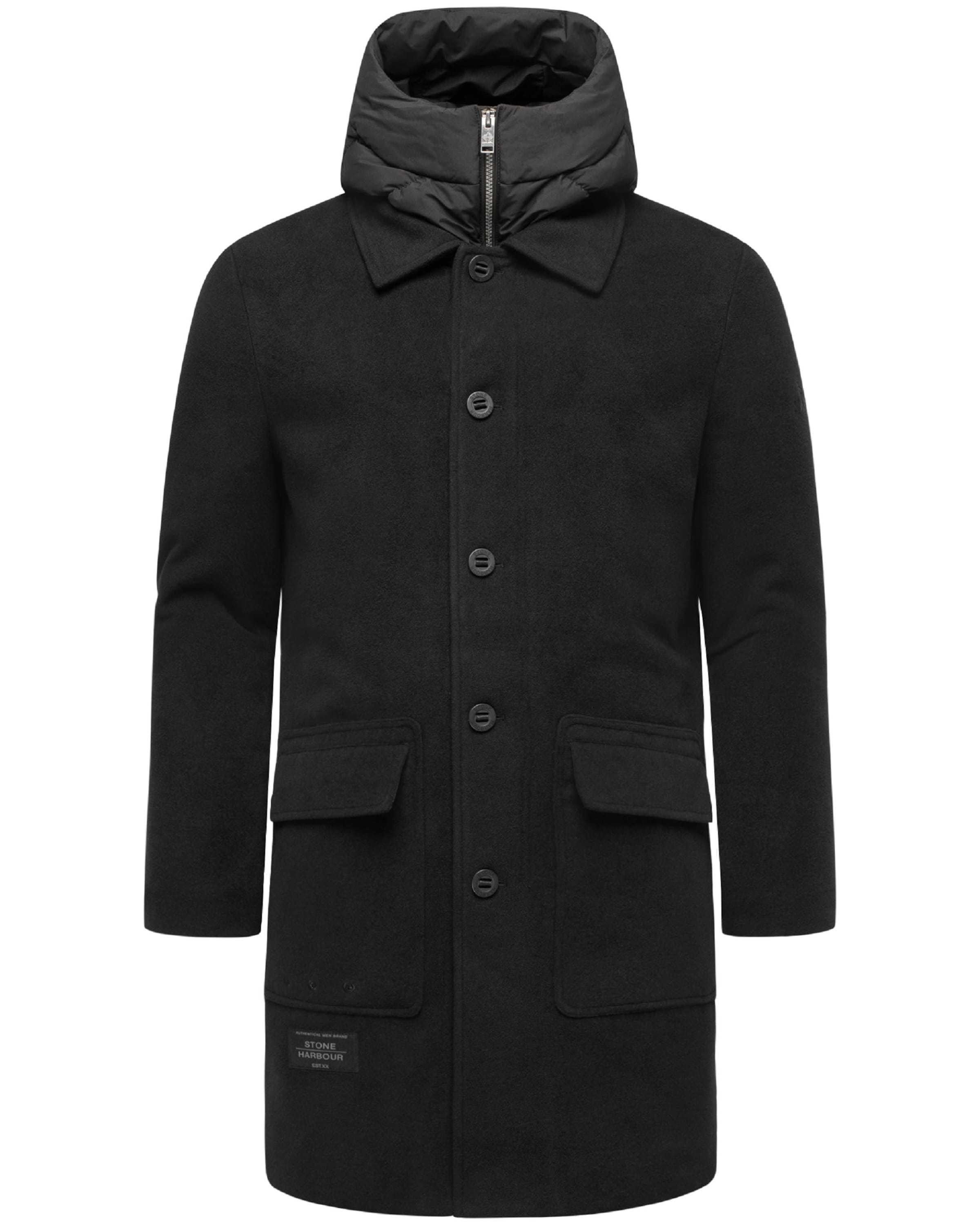 Cappotto invernale 'Thiagoo XX' di STONE HARBOUR in nero: frontale