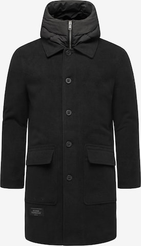 STONE HARBOUR Winterjas 'Thiagoo XX' in Zwart: voorkant