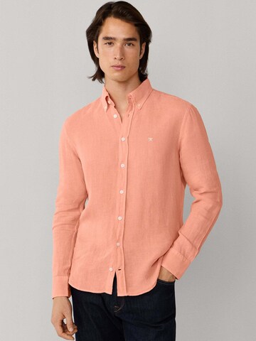 Coupe regular Chemise 'Ess' Hackett London en orange : devant