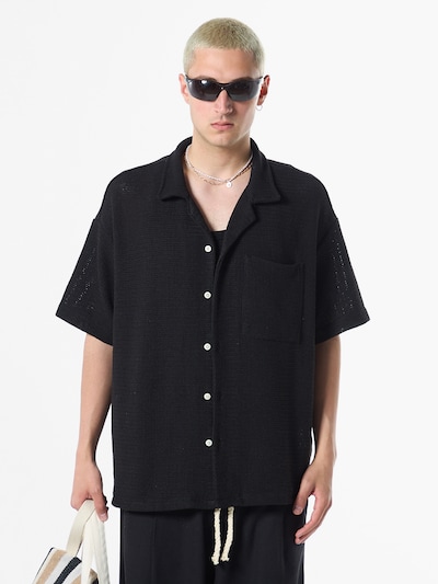 VAMOS CLO Button Up Shirt in Black, Item view