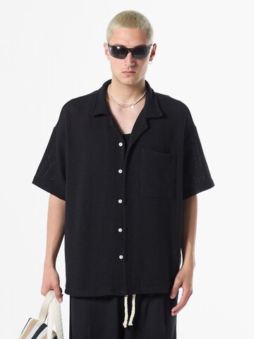 Chemise VAMOS CLO en noir : devant