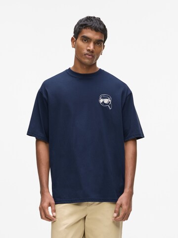 Karl Lagerfeld Koszulka 'Ikon' w kolorze niebieski: przód