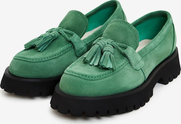 CESARE GASPARI Moccasins in Green