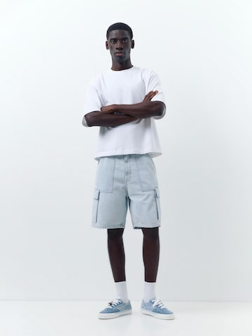 Pull&Bear Baggy Cargo jeans in Blue