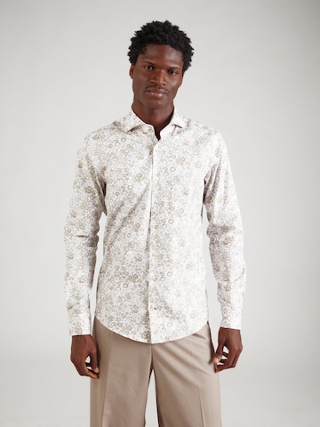 JOOP! Slim fit Πουκάμισο 'Pares2' σε καφέ: μπροστά