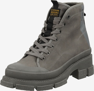 G-Star Footwear Lace-Up Ankle Boots in Grey: front