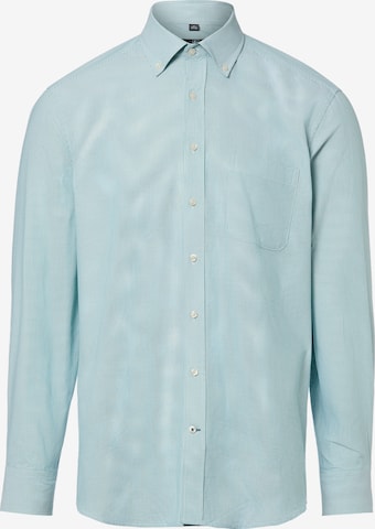 Chemise Nils Sundström en bleu : devant