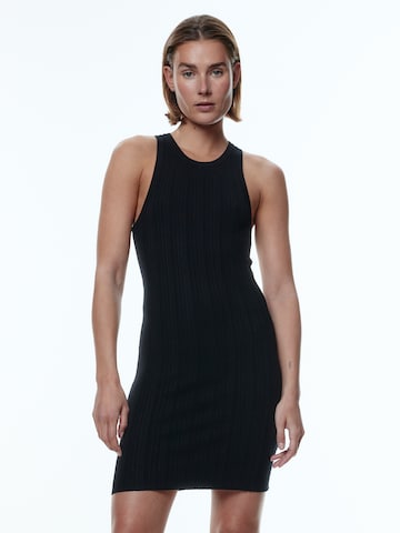 EDITED Stickad klänning 'Laurentia' i svart: framsida