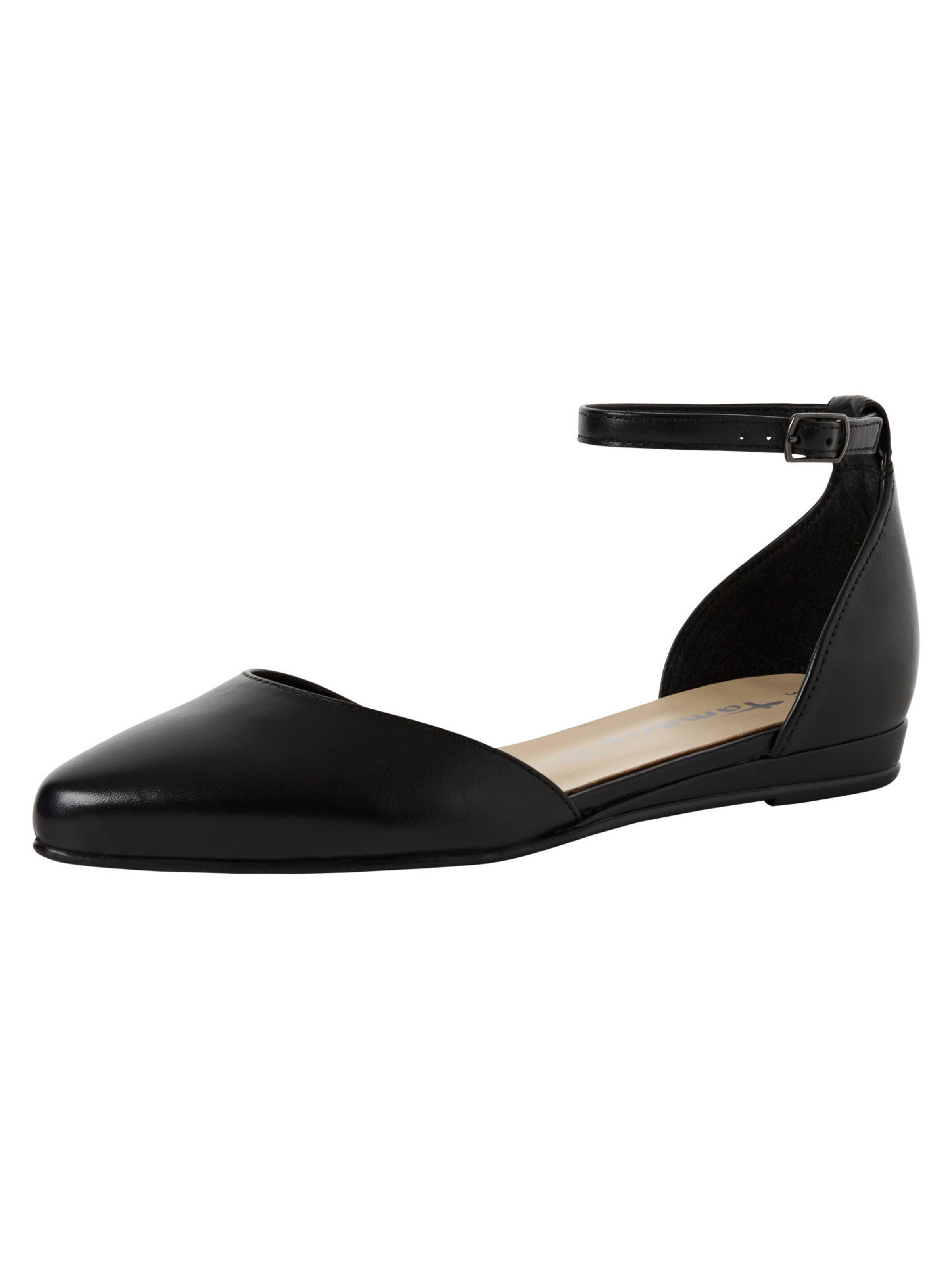 Ballerines à lanières Tamaris en noir : devant